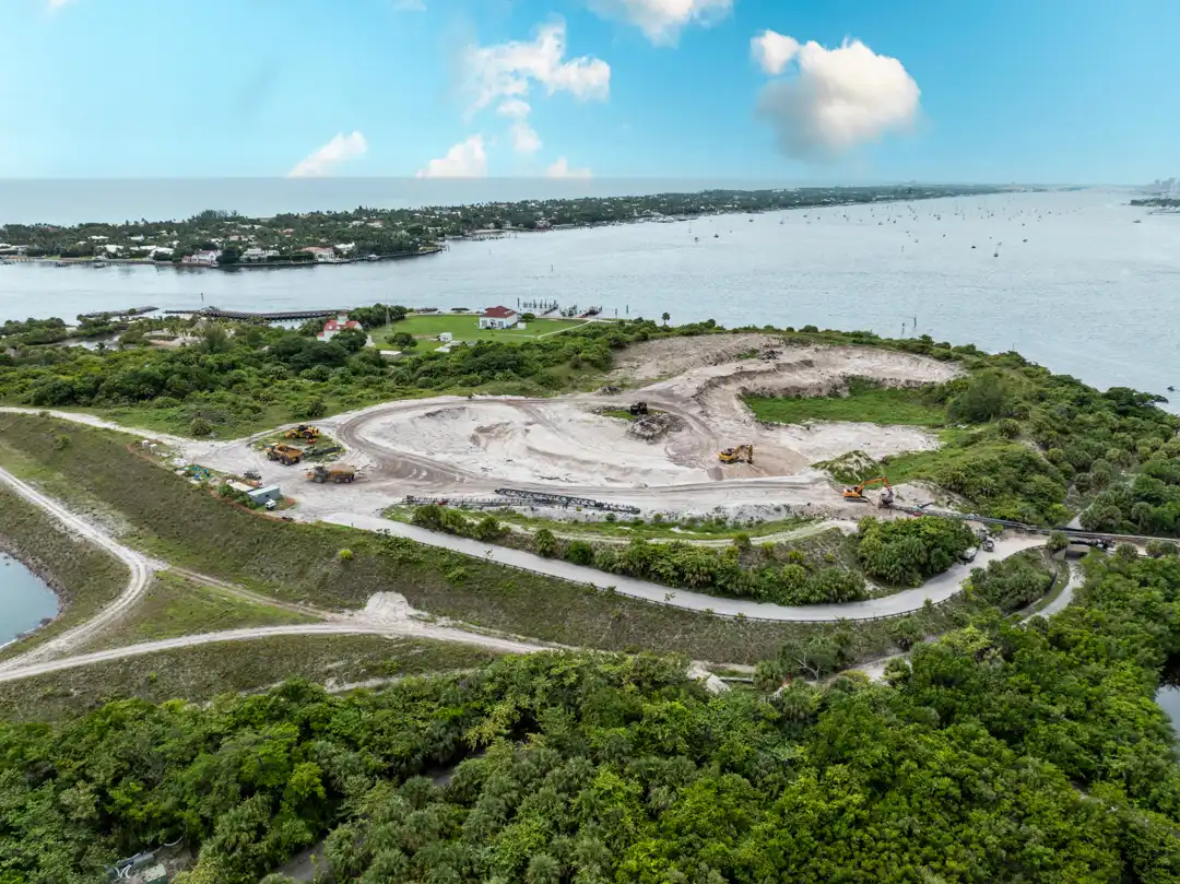 Restoration work at Peanut Island