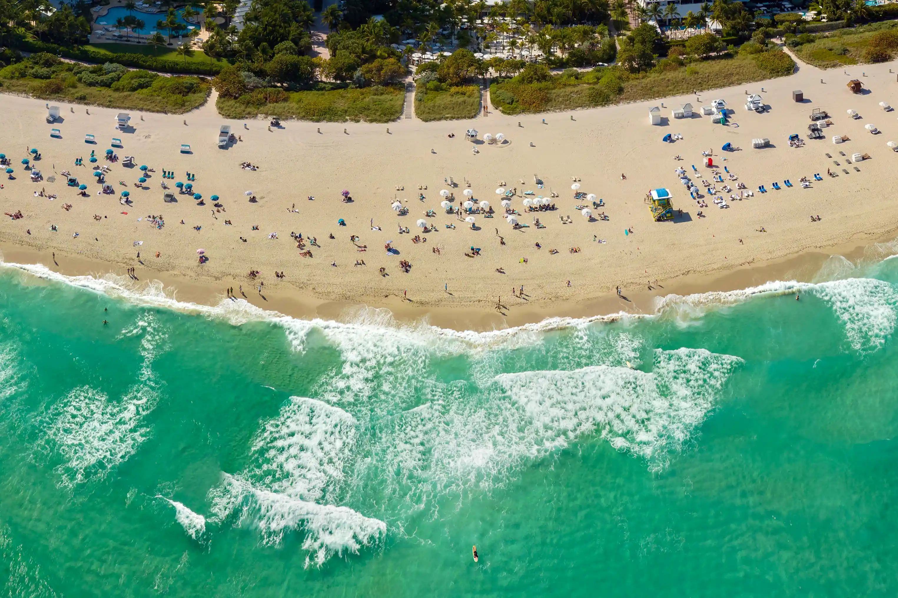 Aerial view of Peanut Island